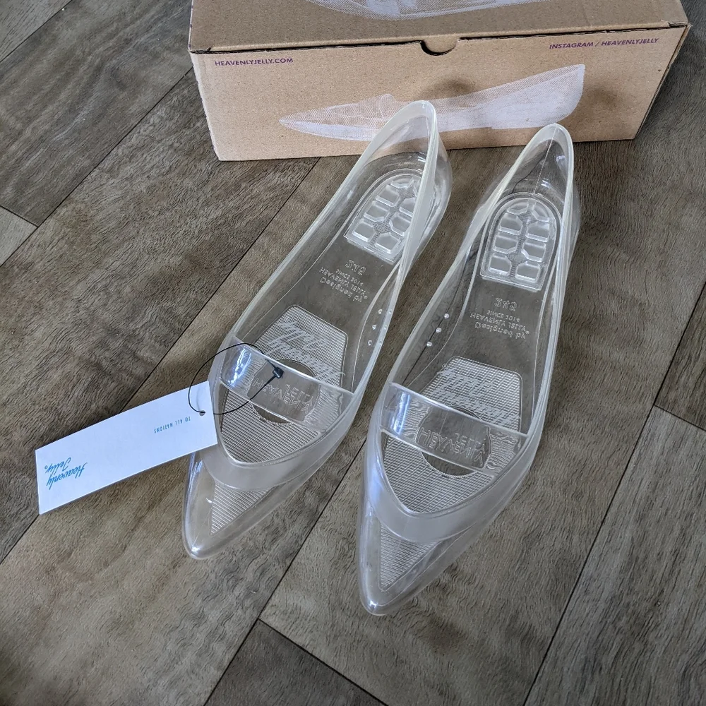 Heavenly Jelly classic sleek clear flats - Picture 3 of 5